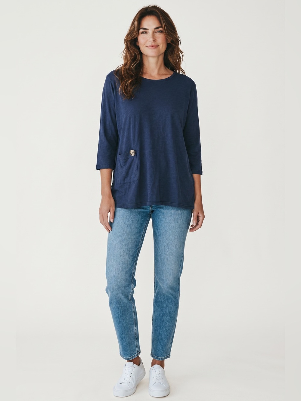 Beachtime Button Pocket Tunic // Navy // XL
